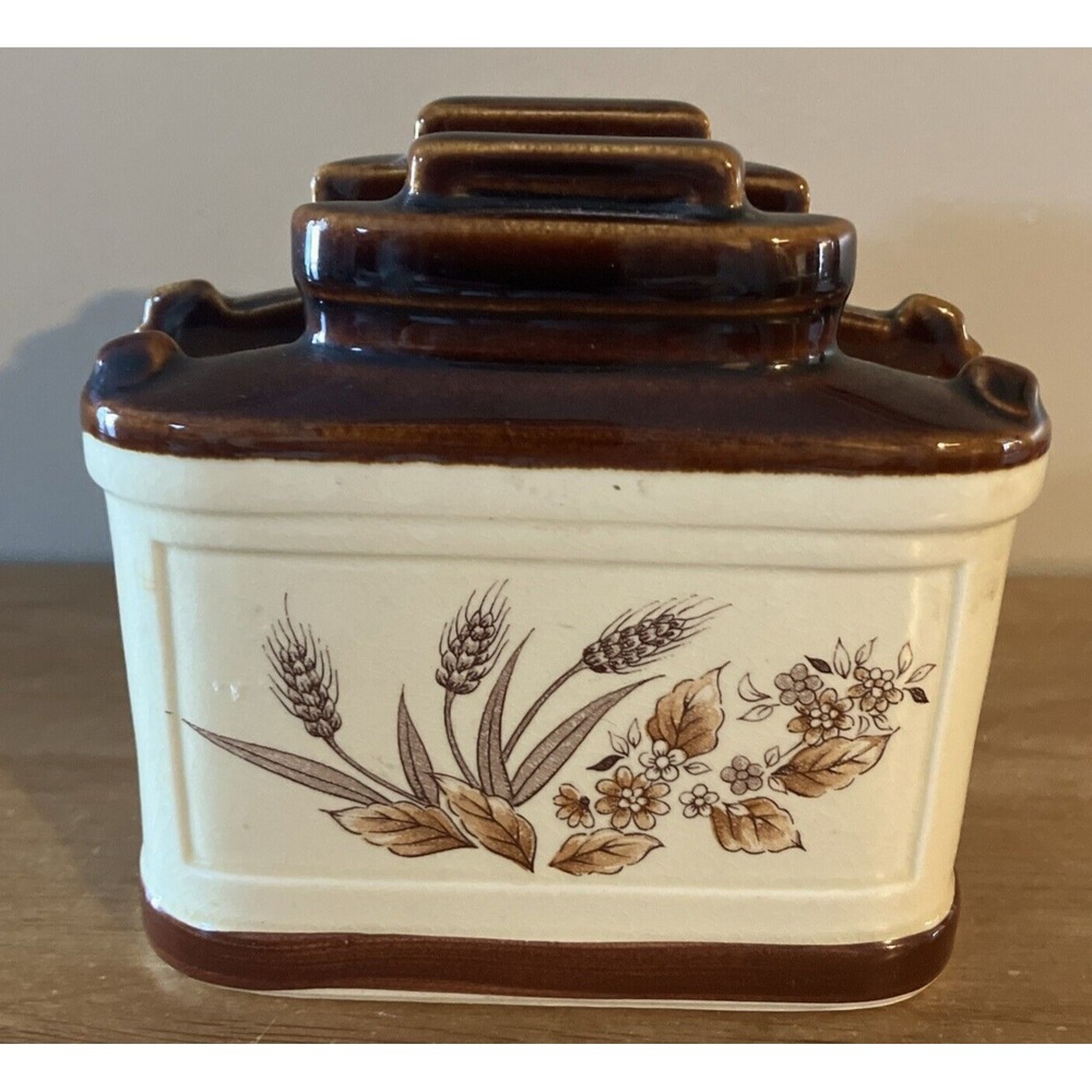 Vintage Sears & Roebuck Ceramic Harvest Wheat NAPKIN HOLDER - Made in Japan